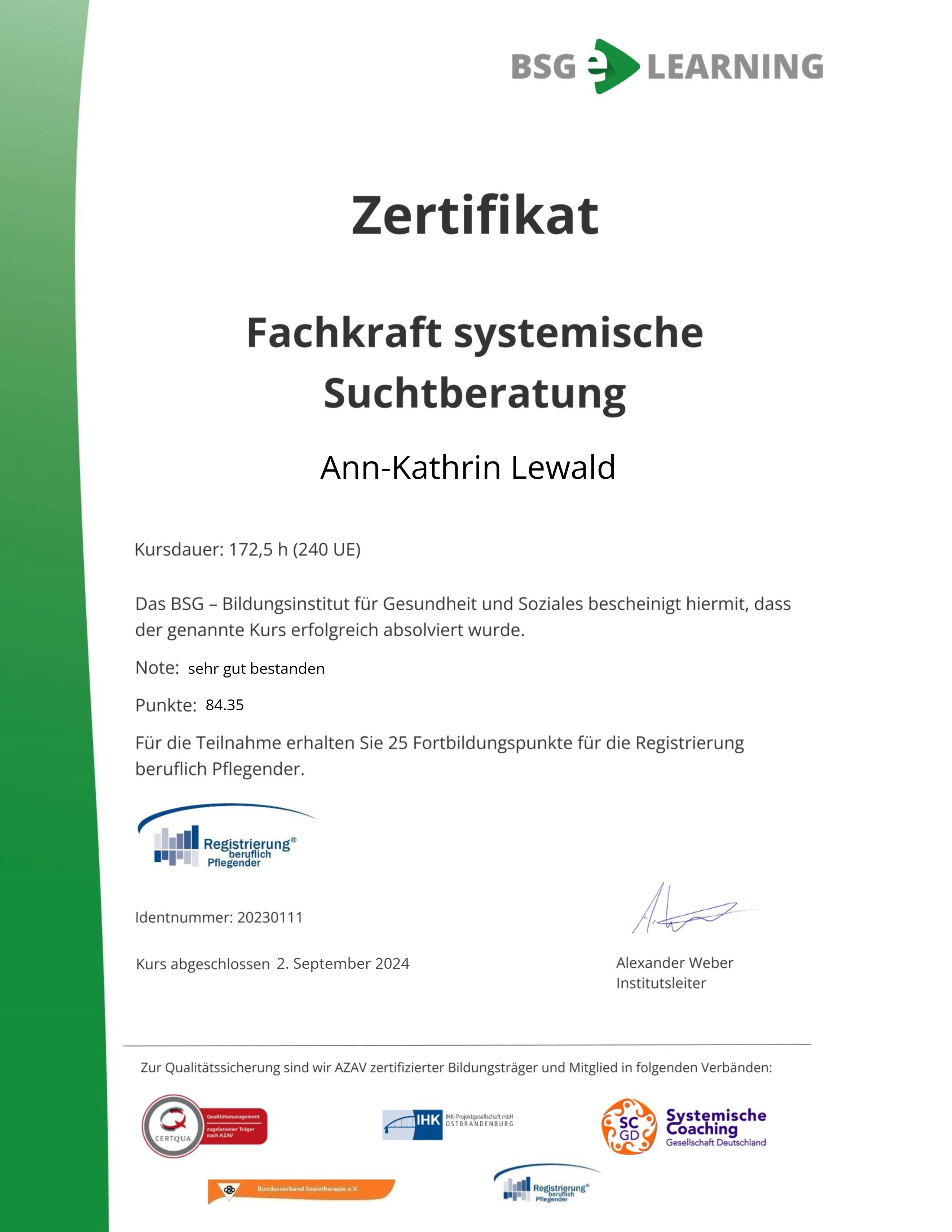 Zertifikatslehrgang: Systemische:r Suchtberater:in (SCGD)